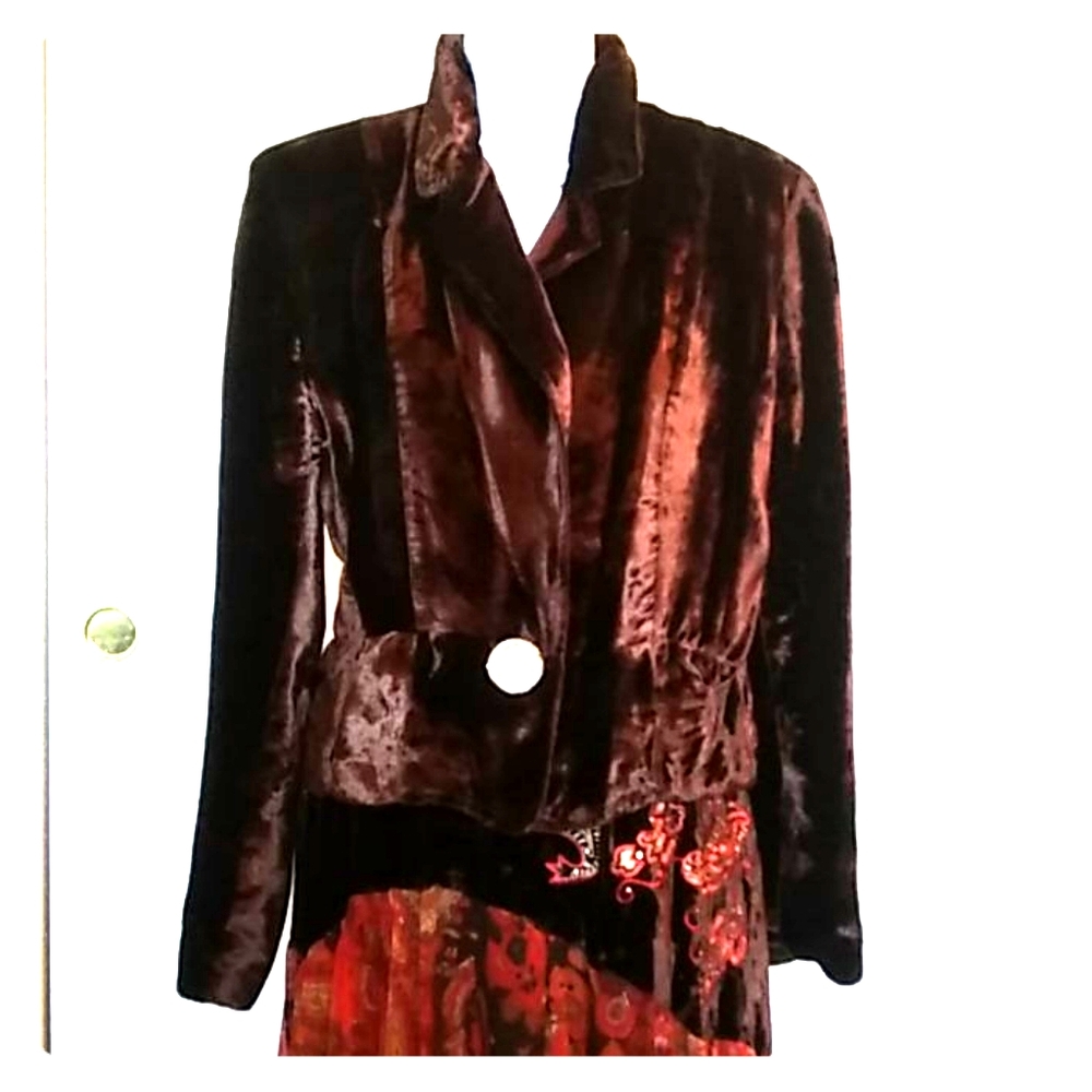 🤠Gordan James Soft Brown Velvety Blazer Size L